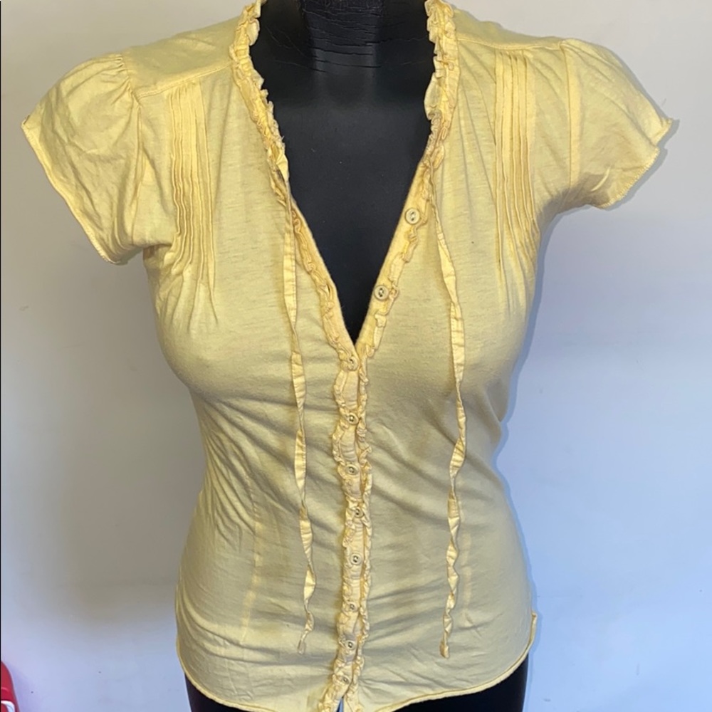 Charlotte Russe button pleated top